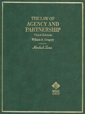 cover image of Law of Agency and Partnership, 3d (Hornbook Series)
